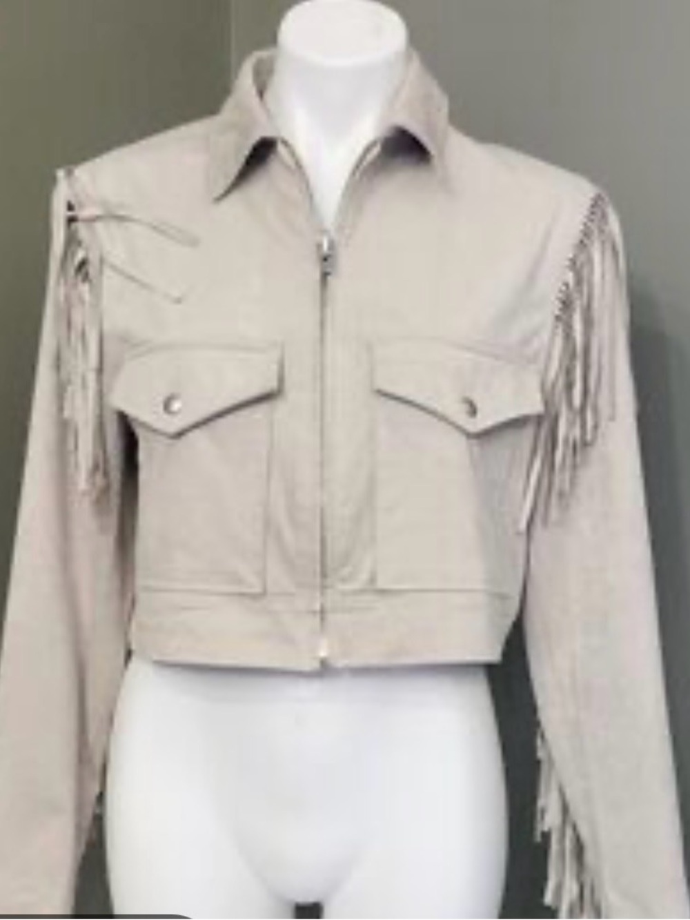 BlankNYC faux suede fringe cropped jacket. NWT sz L this is a show stopper